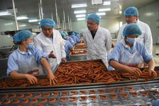 杞县裴村店乡 食品生产车间里的劳动剪影